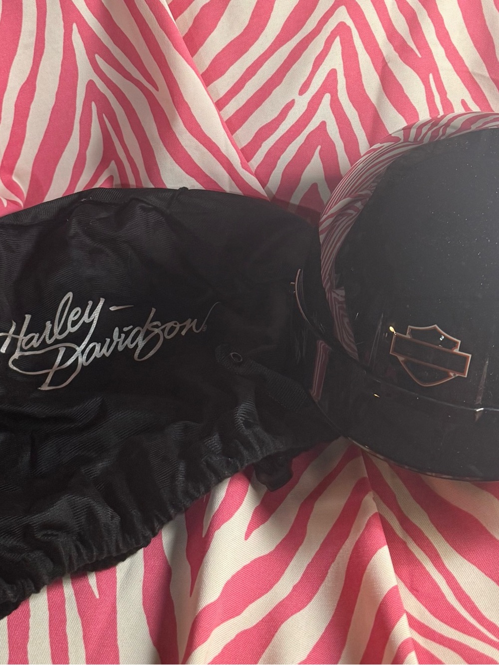 Harley-Davidson Black Half-Shell Helmet with Copper Shield